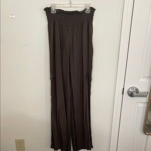 REWASH, Womens, Wide-Leg Pants, size Medium,Army Green Brown, Flowy, Comfy